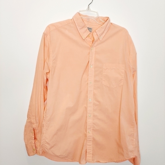 J. Crew Oxford shirt Large Peach Button Down EUCJ. - Picture 5 of 9
